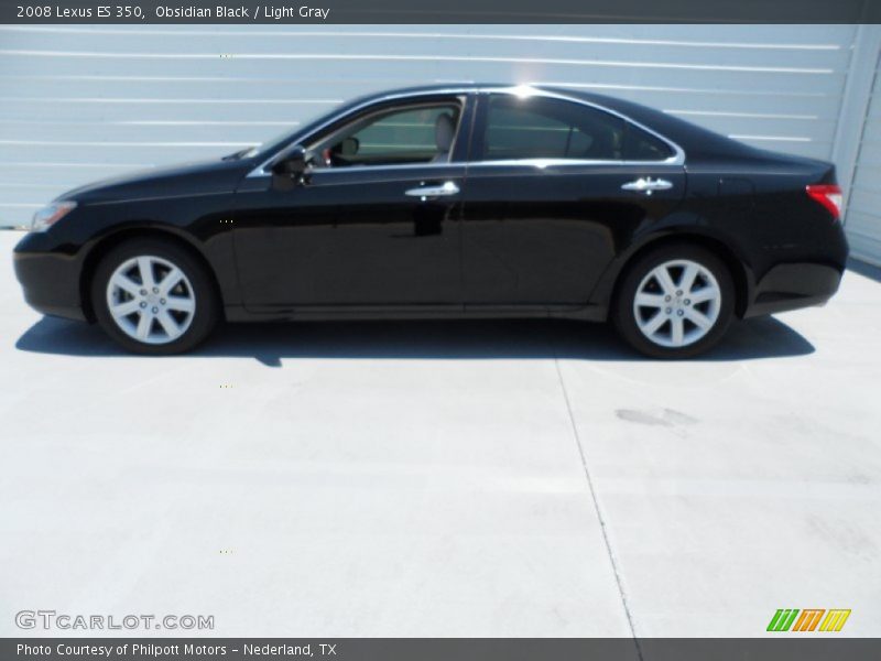 Obsidian Black / Light Gray 2008 Lexus ES 350