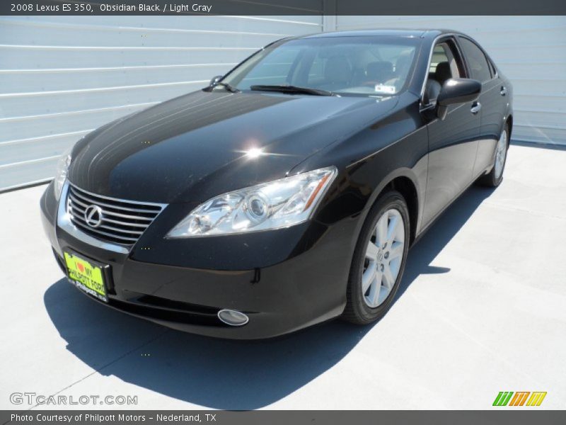 Obsidian Black / Light Gray 2008 Lexus ES 350