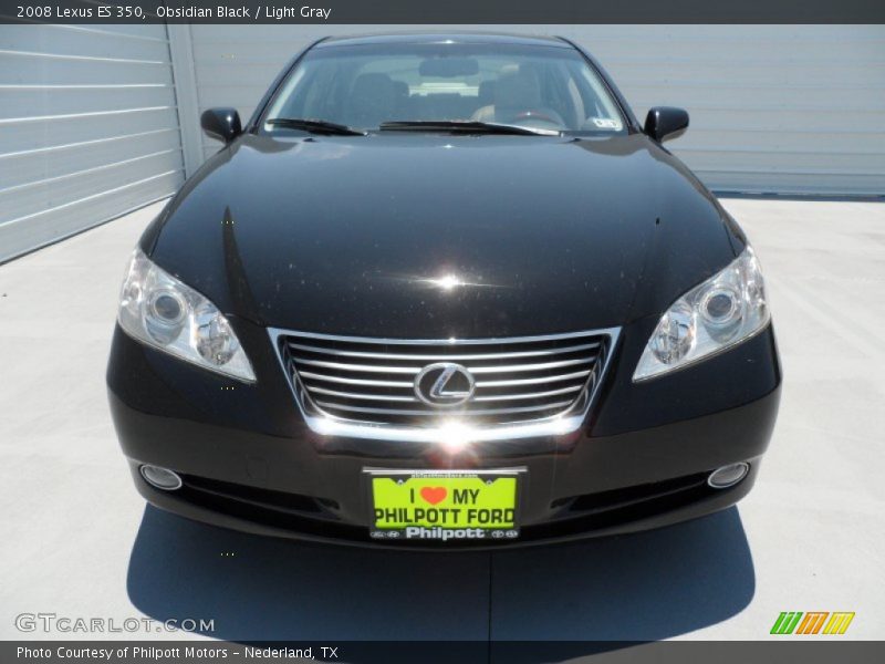 Obsidian Black / Light Gray 2008 Lexus ES 350
