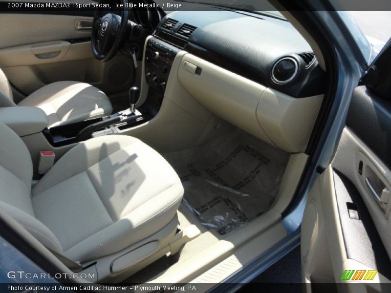 Ice Blue Metallic / Beige 2007 Mazda MAZDA3 i Sport Sedan