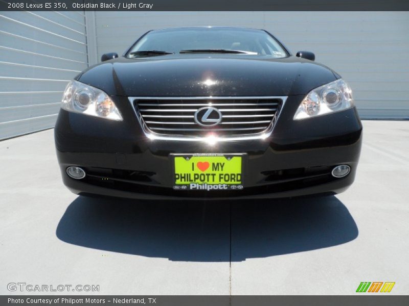Obsidian Black / Light Gray 2008 Lexus ES 350