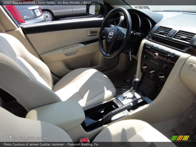 Ice Blue Metallic / Beige 2007 Mazda MAZDA3 i Sport Sedan