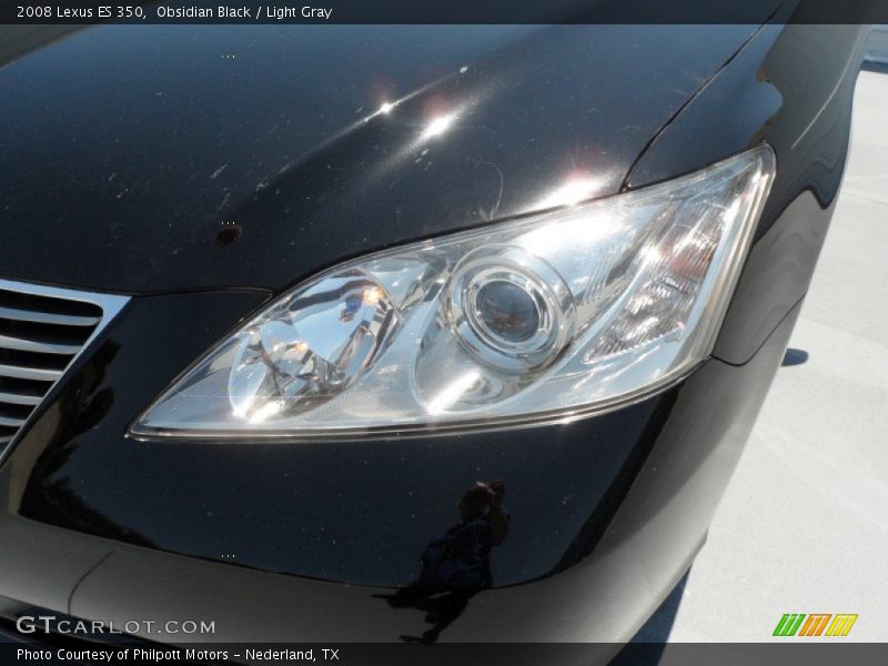 Obsidian Black / Light Gray 2008 Lexus ES 350