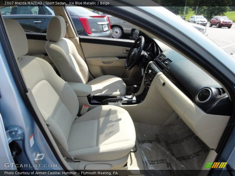 Ice Blue Metallic / Beige 2007 Mazda MAZDA3 i Sport Sedan