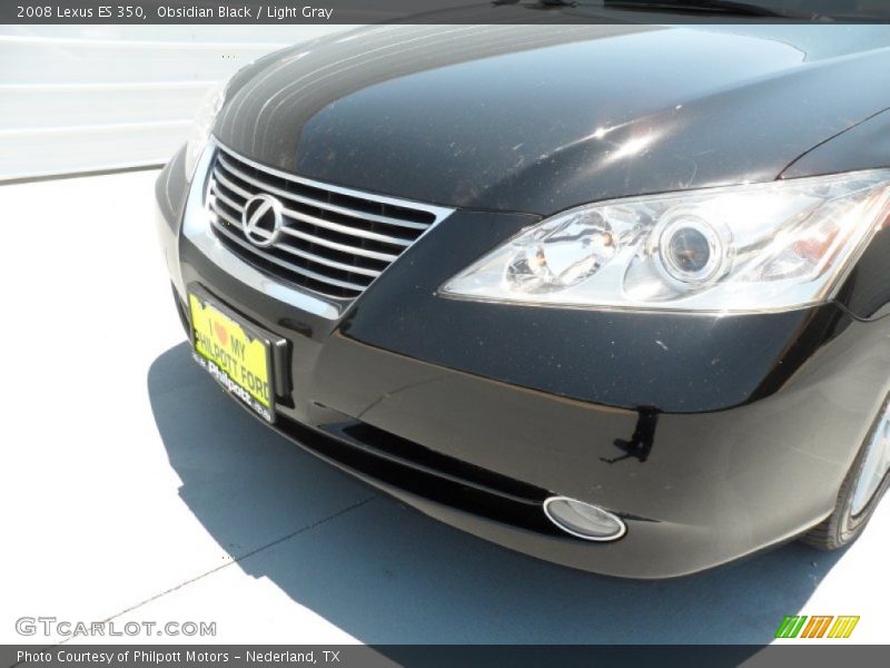 Obsidian Black / Light Gray 2008 Lexus ES 350