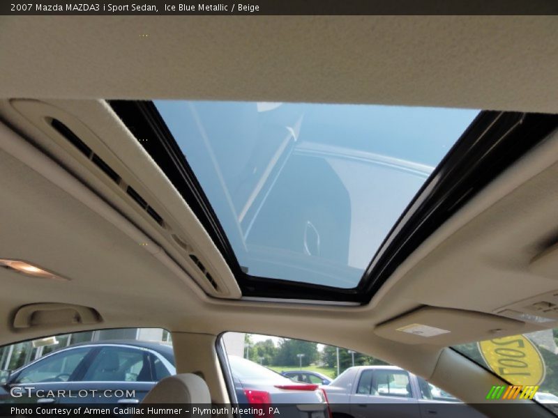 Ice Blue Metallic / Beige 2007 Mazda MAZDA3 i Sport Sedan