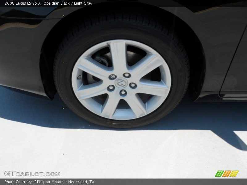 Obsidian Black / Light Gray 2008 Lexus ES 350