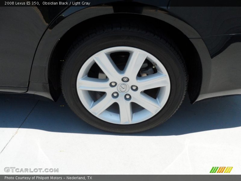 Obsidian Black / Light Gray 2008 Lexus ES 350