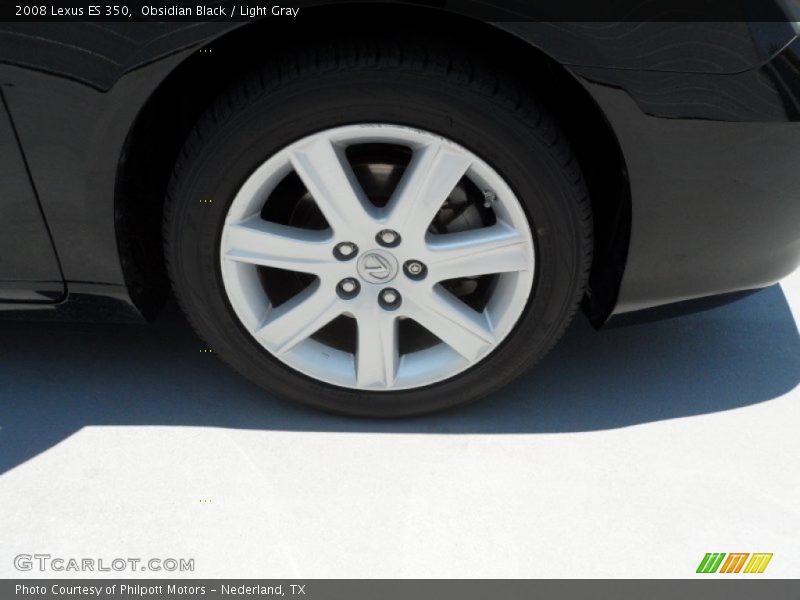 Obsidian Black / Light Gray 2008 Lexus ES 350