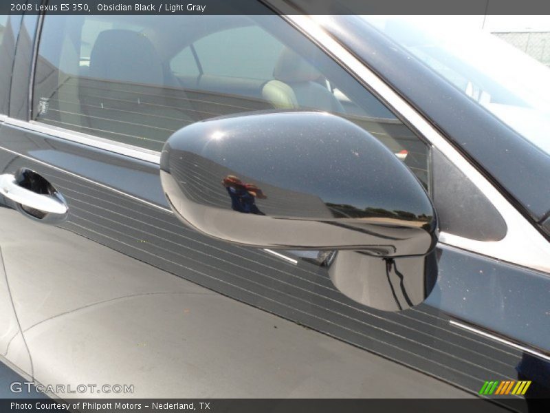 Obsidian Black / Light Gray 2008 Lexus ES 350