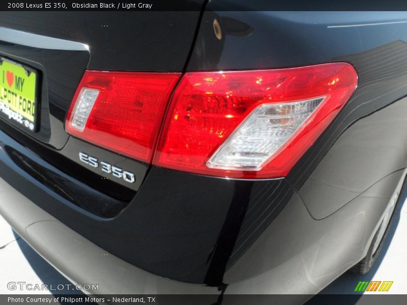 Obsidian Black / Light Gray 2008 Lexus ES 350