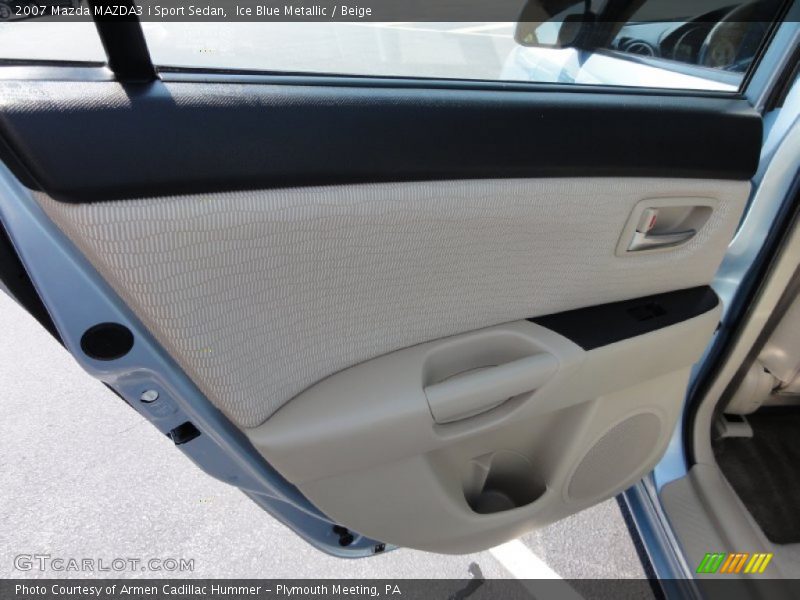 Ice Blue Metallic / Beige 2007 Mazda MAZDA3 i Sport Sedan
