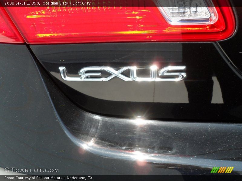 Obsidian Black / Light Gray 2008 Lexus ES 350