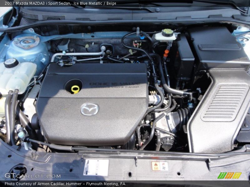 Ice Blue Metallic / Beige 2007 Mazda MAZDA3 i Sport Sedan