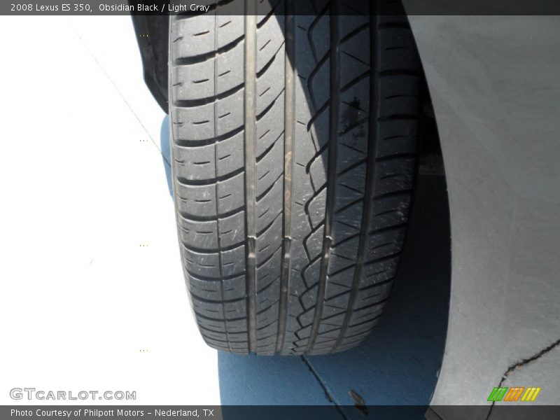 Obsidian Black / Light Gray 2008 Lexus ES 350