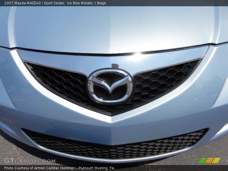 Ice Blue Metallic / Beige 2007 Mazda MAZDA3 i Sport Sedan