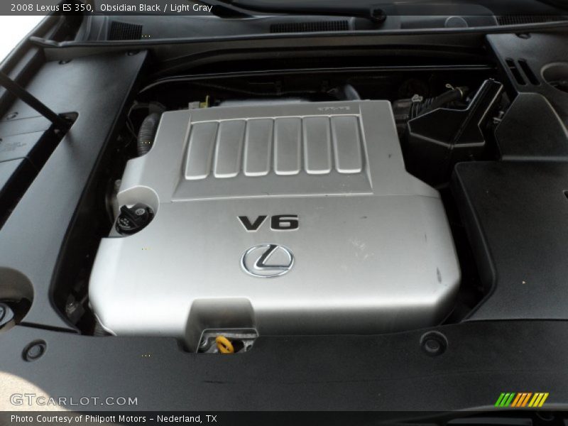 Obsidian Black / Light Gray 2008 Lexus ES 350