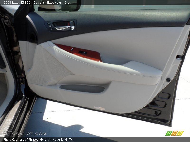 Obsidian Black / Light Gray 2008 Lexus ES 350