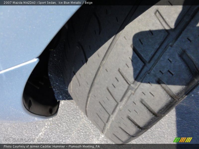 Ice Blue Metallic / Beige 2007 Mazda MAZDA3 i Sport Sedan