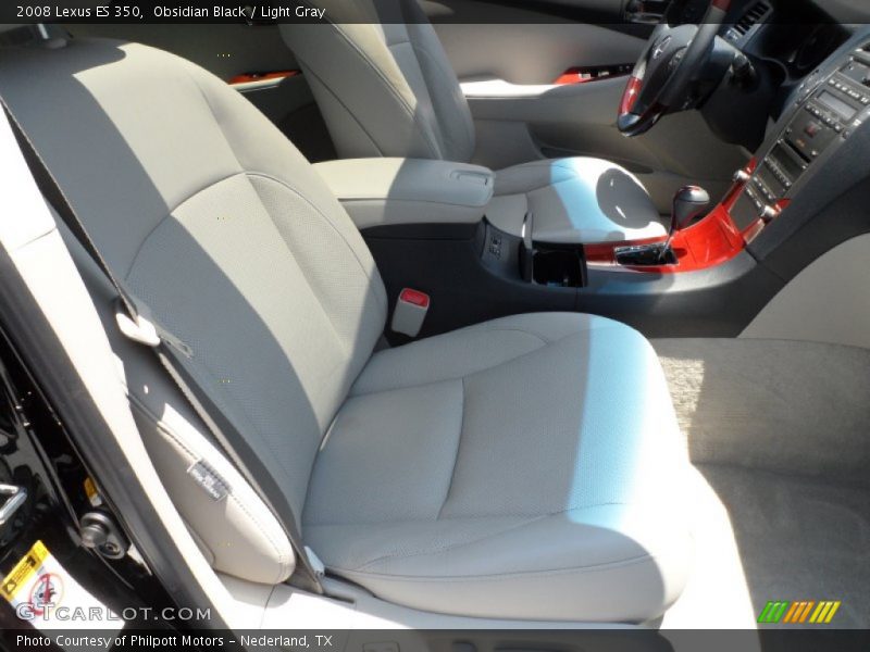 Obsidian Black / Light Gray 2008 Lexus ES 350