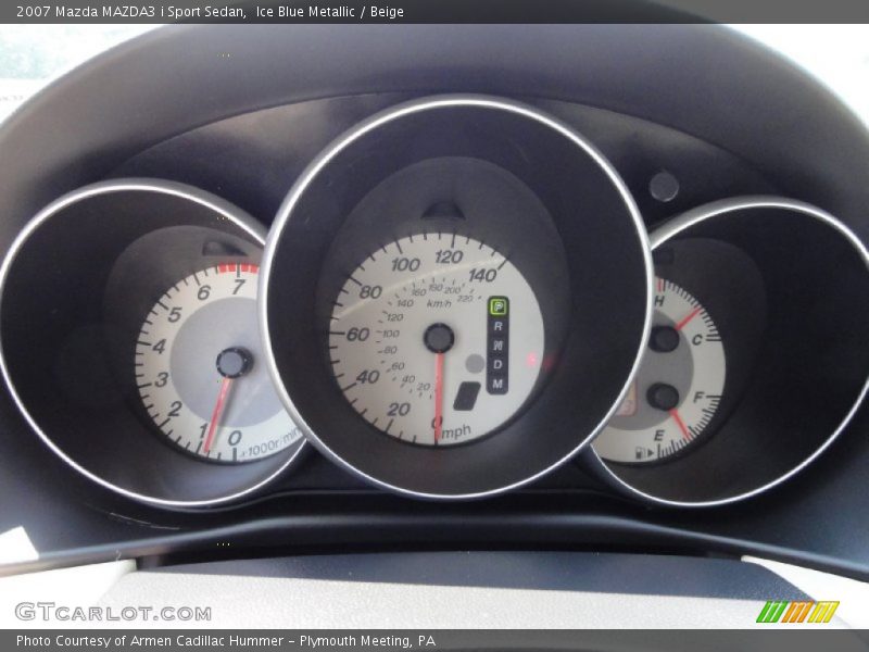 Ice Blue Metallic / Beige 2007 Mazda MAZDA3 i Sport Sedan