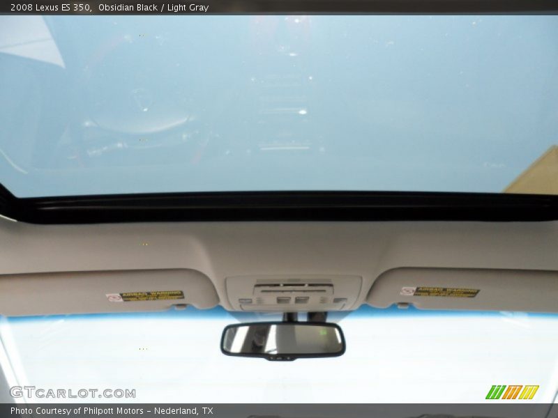 Obsidian Black / Light Gray 2008 Lexus ES 350