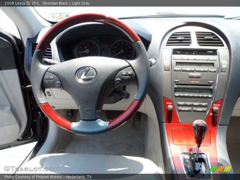 Obsidian Black / Light Gray 2008 Lexus ES 350