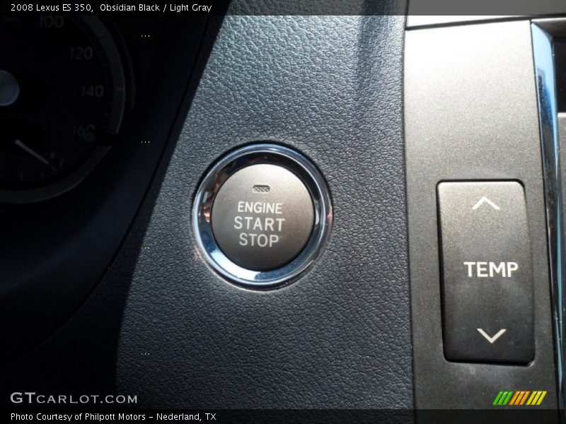 Obsidian Black / Light Gray 2008 Lexus ES 350