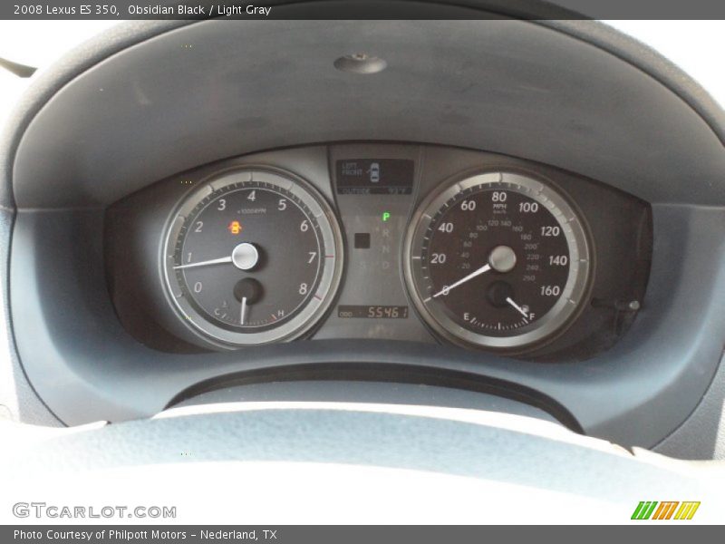 Obsidian Black / Light Gray 2008 Lexus ES 350