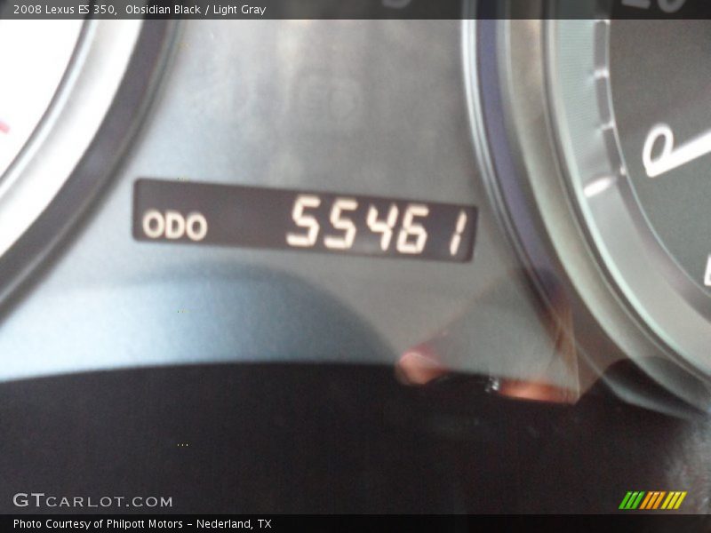 Obsidian Black / Light Gray 2008 Lexus ES 350