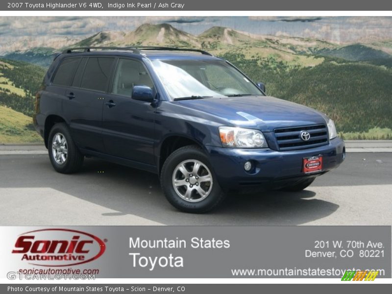 Indigo Ink Pearl / Ash Gray 2007 Toyota Highlander V6 4WD