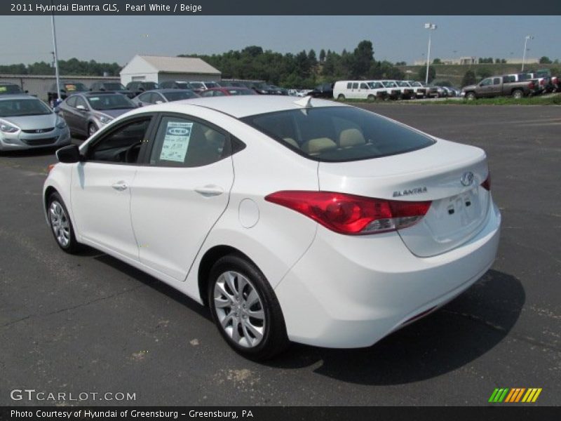Pearl White / Beige 2011 Hyundai Elantra GLS