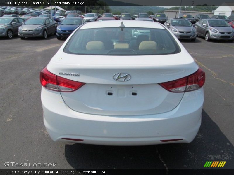 Pearl White / Beige 2011 Hyundai Elantra GLS