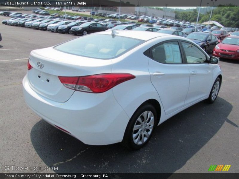 Pearl White / Beige 2011 Hyundai Elantra GLS
