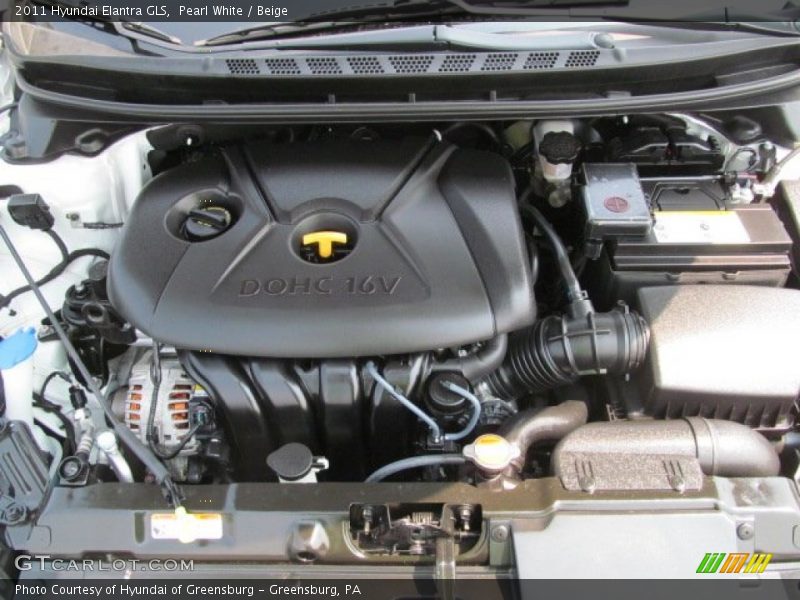 Pearl White / Beige 2011 Hyundai Elantra GLS