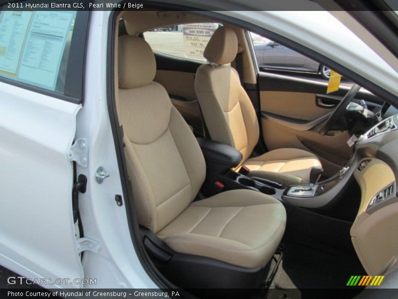 Pearl White / Beige 2011 Hyundai Elantra GLS