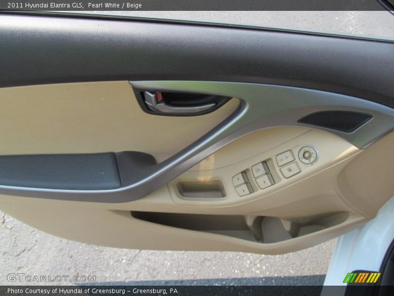 Pearl White / Beige 2011 Hyundai Elantra GLS