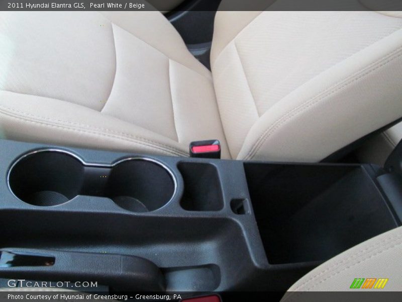 Pearl White / Beige 2011 Hyundai Elantra GLS