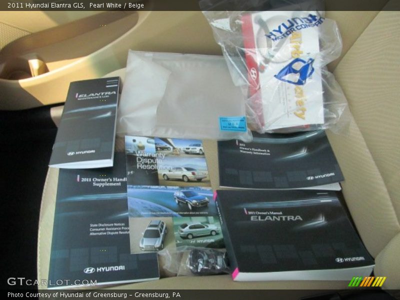 Pearl White / Beige 2011 Hyundai Elantra GLS