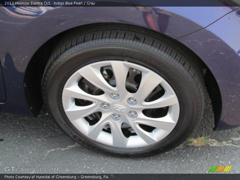 Indigo Blue Pearl / Gray 2011 Hyundai Elantra GLS