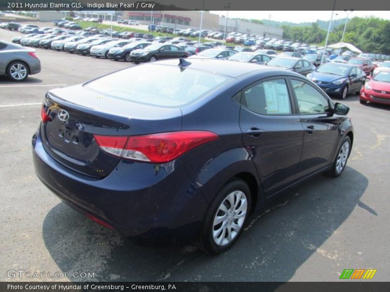 Indigo Blue Pearl / Gray 2011 Hyundai Elantra GLS