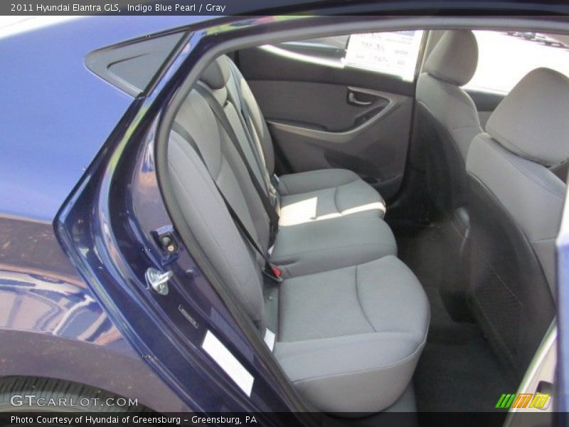 Indigo Blue Pearl / Gray 2011 Hyundai Elantra GLS