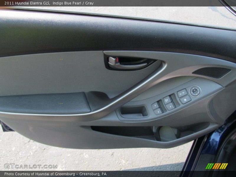 Indigo Blue Pearl / Gray 2011 Hyundai Elantra GLS
