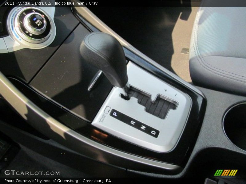Indigo Blue Pearl / Gray 2011 Hyundai Elantra GLS