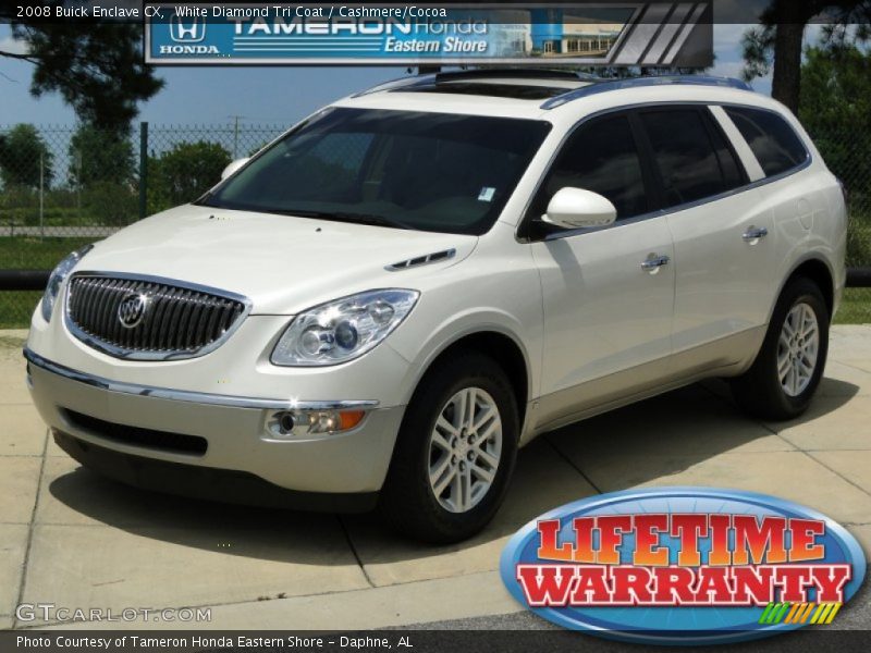 White Diamond Tri Coat / Cashmere/Cocoa 2008 Buick Enclave CX