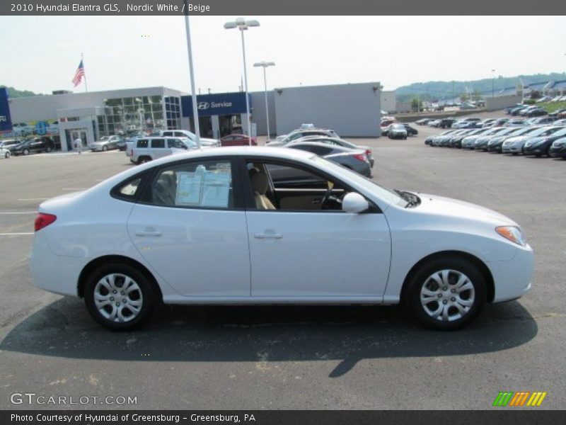 Nordic White / Beige 2010 Hyundai Elantra GLS