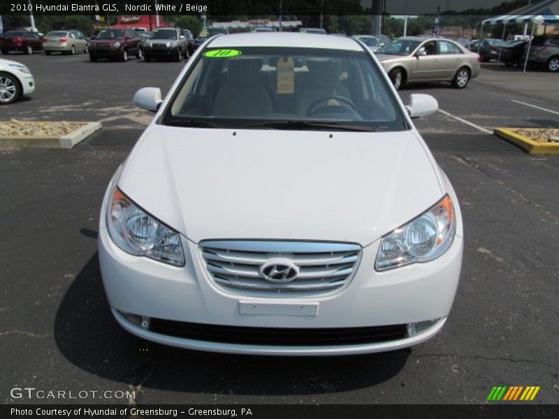 Nordic White / Beige 2010 Hyundai Elantra GLS