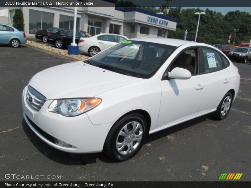 Nordic White / Beige 2010 Hyundai Elantra GLS