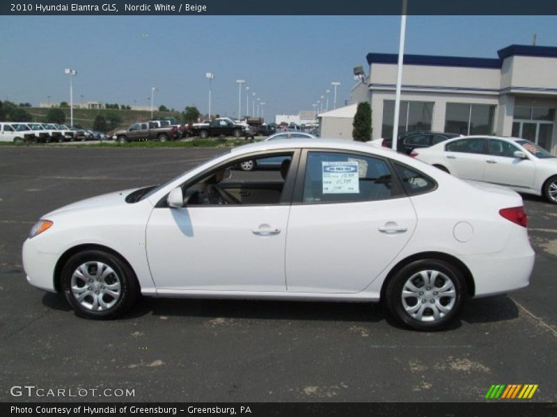 Nordic White / Beige 2010 Hyundai Elantra GLS