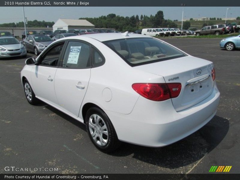 Nordic White / Beige 2010 Hyundai Elantra GLS